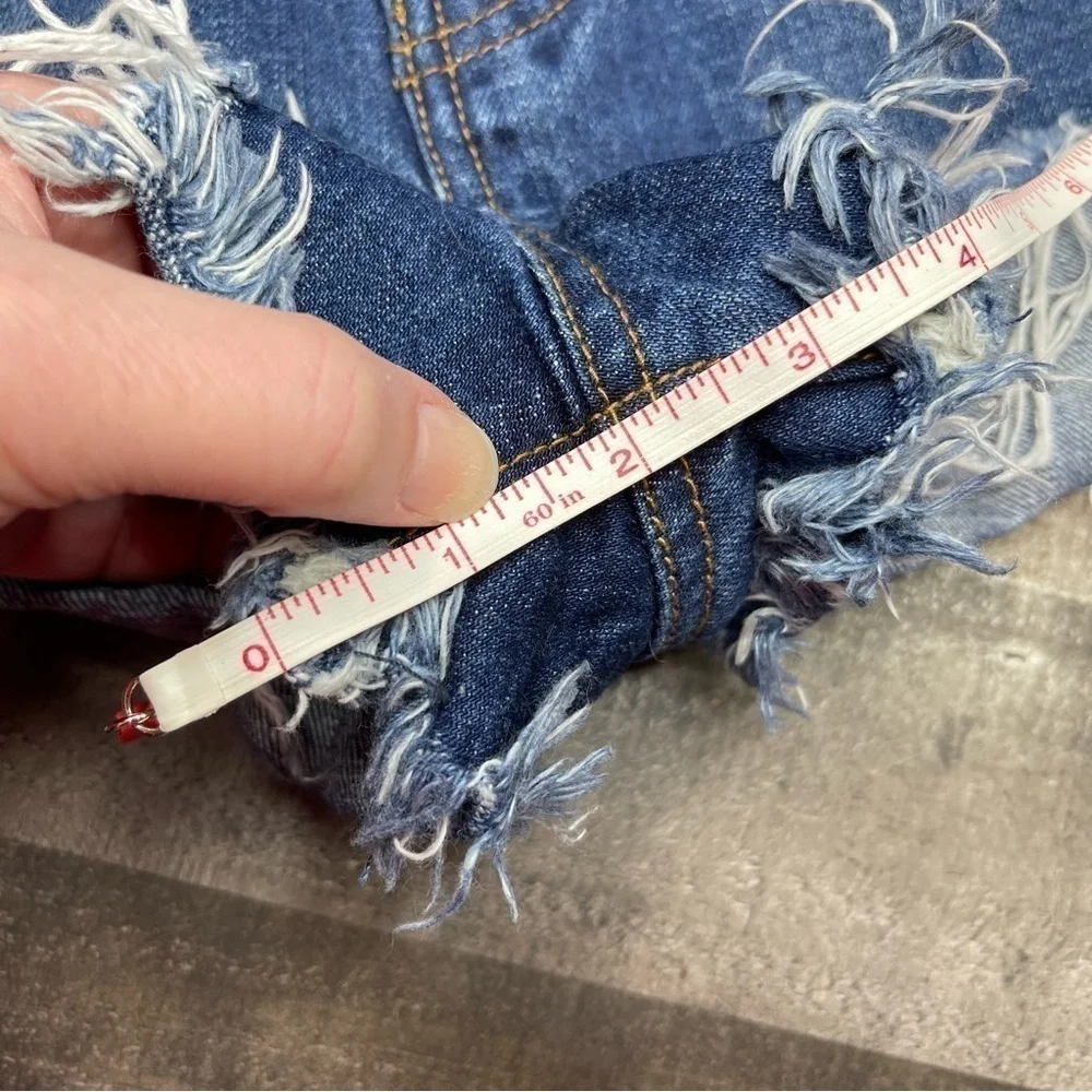 Free People KSU Themed Denim Shorts size 25